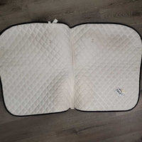 Quilt Dressage Saddle Pad *gc, clean, rubs, holey edges, mnr stains, hair, faded, puckers, pills

