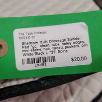 Quilt Dressage Saddle Pad *gc, clean, rubs, holey edges, mnr stains, hair, faded, puckers, pills
