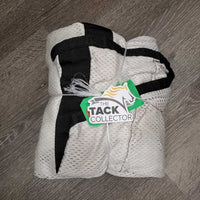 Closed Front Nylon Scrim Sheet, tail *gc, clean, dingy, mnr threads, stains, snags, unstitched, rusty
