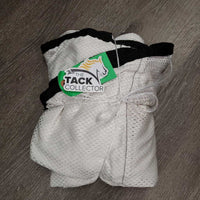 Closed Front Nylon Scrim Sheet, tail *vgc, mnr hair, threads, stains, dingy, puckers, shrunk
