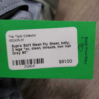 Soft Mesh Fly Sheet, belly, 2 legs *xc, clean, threads, mnr hair
