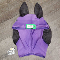 Lycra Fly Mask *gc, clean, faded, dart, mnr repair, threads, holes, snags
