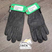 Leather Winter Riding Gloves *gc, mnr dirt, residue, threads & faded
