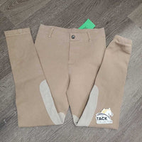 JUNIORS Hvy Cotton Breeches, Pull On *vgc/gc, mnr undone stitching, seam holes & fading
