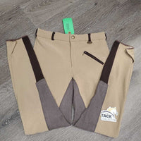 Ribbed Full Seat Breeches *gc/fair, snags, rubs, runs, faded tag, older, v.creased waist, v.pilly lining
