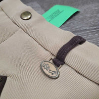 Ribbed Full Seat Breeches *gc/fair, snags, rubs, runs, faded tag, older, v.creased waist, v.pilly lining
