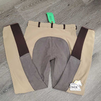 Ribbed Full Seat Breeches *gc/fair, snags, rubs, runs, faded tag, older, v.creased waist, v.pilly lining
