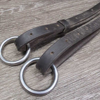 Soft Adjustable Leather Running Martingale Attachment, buckle end *gc, v.dirty/residue
