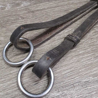 Soft Adjustable Leather Running Martingale Attachment, buckle end *gc, v.dirty/residue
