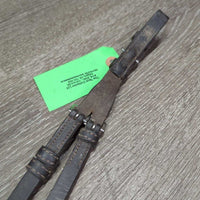 Soft Adjustable Leather Running Martingale Attachment, buckle end *gc, v.dirty/residue
