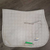 Quilt Jumper Saddle Pad, 1x piping *gc, dingy, pilly, hair, stains, puckers, rubs, undone stitching, mnr threads
