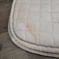 Quilt Jumper Saddle Pad, 1x piping *gc, dingy, pilly, hair, stains, puckers, rubs, undone stitching, mnr threads
