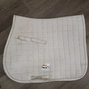 Quilt Jumper Saddle Pad, 1x piping *gc, dingy, pilly, hair, stains, puckers, rubs, undone stitching, mnr threads