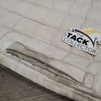 Quilt Jumper Saddle Pad, 1x piping *gc, dingy, pilly, hair, stains, puckers, rubs, undone stitching, mnr threads