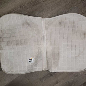 Quilt Jumper Saddle Pad, 1x piping *gc, dingy, pilly, hair, stains, puckers, rubs, undone stitching, mnr threads