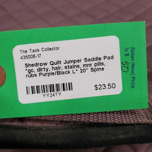 Quilt Jumper Saddle Pad *gc, dirty, hair, stains, mnr pills, rubs