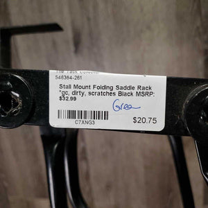 Stall Mount Folding Saddle Rack *gc, dirty, scratches