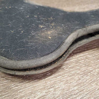 Hind Leather & Memory Foam Boots, tabs *gc, dirty, poopy, unstitched edges, hairy, sandy
