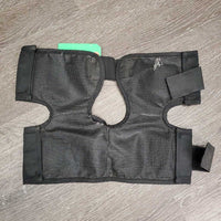 2 Hock Ice Boots *N0 inserts, fair, dirty, faded, torn & unstitched edge, slice, older
