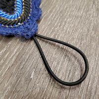 Tie Down Crochet Fly Veil Bonnet 2x piping, 3x bling, Noseband els *vgc, mnr hair, missing & twisted bling
