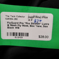 "Pro Stretch" Lycra & Mesh Fly Mask, Box *new, box
