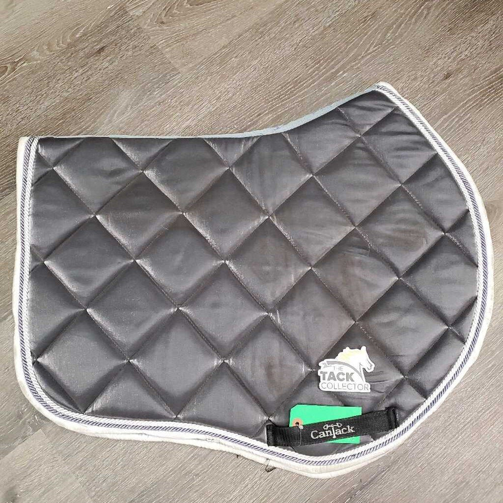 Quilt Jumper Saddle Pad, 2x piping *gc, clean, hair, stains, threads, mnr pills, snags, rubs, puckers