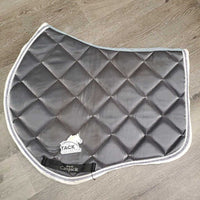 Quilt Jumper Saddle Pad, 2x piping *gc, clean, hair, stains, threads, mnr pills, snags, rubs, puckers
