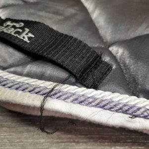 Quilt Jumper Saddle Pad, 2x piping *gc, clean, hair, stains, threads, mnr pills, snags, rubs, puckers