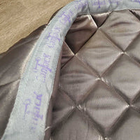 Quilt Jumper Saddle Pad, 2x piping *gc, clean, hair, stains, threads, mnr pills, snags, rubs, puckers