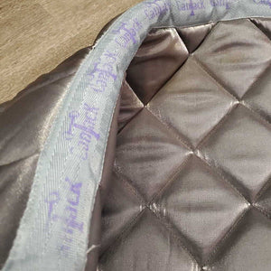 Quilt Jumper Saddle Pad, 2x piping *gc, clean, hair, stains, threads, mnr pills, snags, rubs, puckers