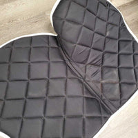 Quilt Jumper Saddle Pad, 2x piping *gc, clean, hair, stains, threads, mnr pills, snags, rubs, puckers