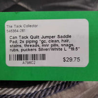 Quilt Jumper Saddle Pad, 2x piping *gc, clean, hair, stains, threads, mnr pills, snags, rubs, puckers