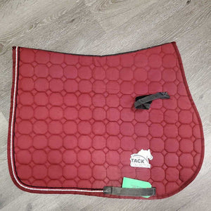 Quilt Jumper Saddle Pad, 2x piping, bling *gc, faded, dirt, hair, rubs, stains, seam pulls, thin spots