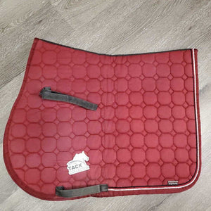 Quilt Jumper Saddle Pad, 2x piping, bling *gc, faded, dirt, hair, rubs, stains, seam pulls, thin spots