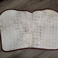 Quilt Jumper Saddle Pad, 2x piping, bling *gc, faded, dirt, hair, rubs, stains, seam pulls, thin spots
