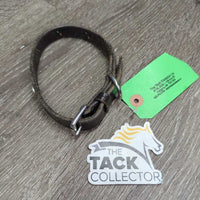 Leather & Bling Dog Collar *gc, scraped edges, mnr dings
