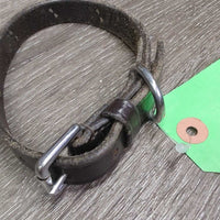 Leather & Bling Dog Collar *gc, scraped edges, mnr dings
