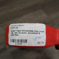 Nylon Tape Retractable Dog Leash *gc, mnr scrapes, scratches & rubs
