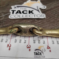 Med French Link Loose Ring Bit, Center Lozenge Bit, bling *gc/fair, v.stained, thick gunk, oxidized, rubs, residue, chews, rough
