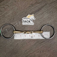 Med French Link Loose Ring Bit, Center Lozenge Bit *gc/fair, v.stained, oxidized, rubs, residue, chews, rough
