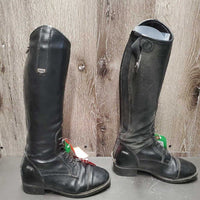 JUNIORS Synthetic Field Boots, zips *fair, clean, rubs, faded, *R-No insole, v.cracked, frayed edges & unstitched tab