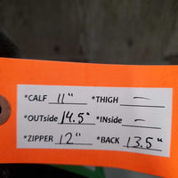 JUNIORS Synthetic Field Boots, zips *fair, clean, rubs, faded, *R-No insole, v.cracked, frayed edges & unstitched tab
