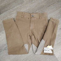 JUNIORS Hvy Cotton Breeches, Pull on *gc/fair, holes, mnr faded & seam rubs
