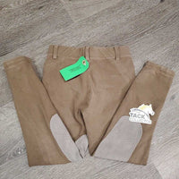 JUNIORS Hvy Cotton Breeches, Pull on *gc/fair, holes, mnr faded & seam rubs
