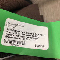 Rain Sheet, 2 legs *gc, 0 wpf, dirty, film, rubs, faded, repairs, mnr hair, peeled logo