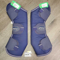 Tall Front & Hind Shipping Boots, Fleece Lined *vgc, clean & mnr dirt, hair, rubs & pills
