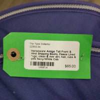 Tall Front & Hind Shipping Boots, Fleece Lined *vgc, clean & mnr dirt, hair, rubs & pills