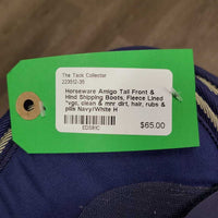 Tall Front & Hind Shipping Boots, Fleece Lined *vgc, clean & mnr dirt, hair, rubs & pills