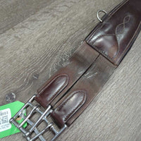Small Belly Girth, 2x els, 3x D Ring, Center Strap *gc, clean, mnr dirt, rubs, faded, creases, elastic: frays & breaking
