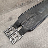Nylon Web Neoprene Girth, 1x els *gc, dirty, hair, stains, rubs, faded, residue
